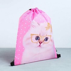 Сумка для обуви Милый котёнок, болоневый материал, 41х31 см Нет бренда