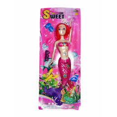 Кукла русалочка с аксессуарами розовая китай