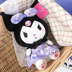 Мягкая игрушка Санрио Куроми в фиолетовом платье 22 см / Sanrio Kuromi Hello Kitty 22 cm Хохотун