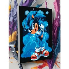 Картина по номерам Соник Еж Мультфильм Sonic Мультперсонаж Круто красим