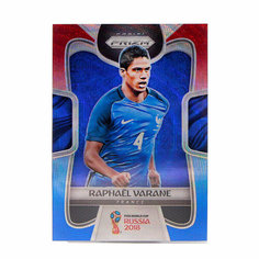 Коллекционная карточка Panini Prizm FIFA World Cup Russia 2018 #84 Raphael Varane - Red Blue Wave S0318