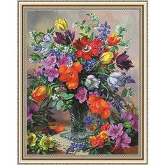Алмазная мозаика на подрамнике 40*50 "Богатый букет" Нет бренда