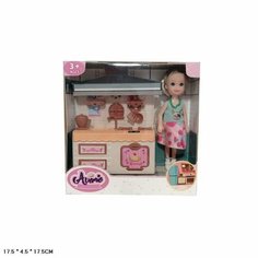 Игровой набор для девочки Кухня с куклой и аксессуарами, куклы игрушки LR1423 Китай