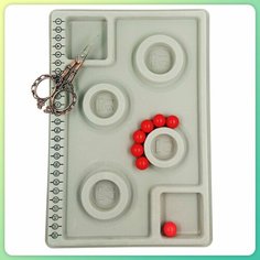 Органайзер-планшет для создания браслетов, 6 ячеек, размер 20*29*1,5 см Нет бренда