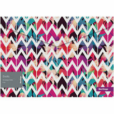 Папка-конверт на кнопке Berlingo "Exotic" А4, 180мкм, с рисунком, 12 штук, 327127