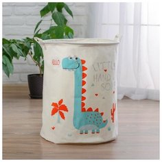 Корзина для игрушек "Приветливый динозавр", ткань: хлопок с пропиткой Gold Seller