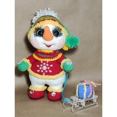 Игрушка мягкая " Снеговик ". Ручная работа. без бренда