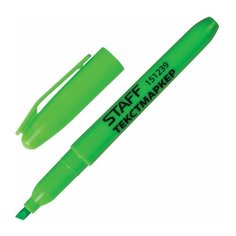 Маркер-текстовыделитель Staff (1-3мм, зеленый) (151239), 12шт.