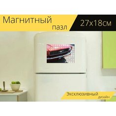 Магнитный пазл "Форд, мустанг, машина" на холодильник 27 x 18 см. Lots Prints