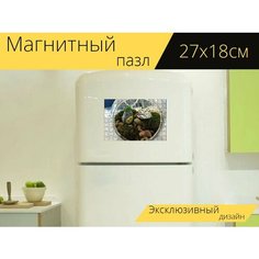 Магнитный пазл "Мультфильм, мой сосед тоторо, дизайн" на холодильник 27 x 18 см. Lots Prints