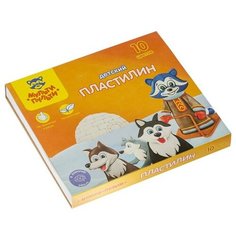 Пластилин 10 цветов "Мульти-пульти", "Енот на Аляске", стек, картонная упаковка, 150 г