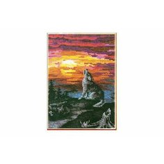 Набор для вышивания крестом инкомтех Одинокий волк, 16*24см Сделай своими руками