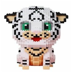Конструктор 3D объемный XINZ Тигр белый 21см