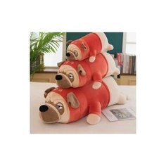 Мягкая игрушка мопс подушка в красной одежде 95 см Artem Toys