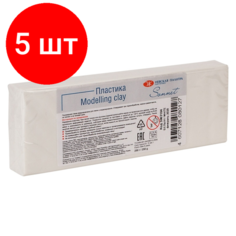 Комплект 5 штук, Паста для моделирования пластика Сонет (белый) брус 250г, 5963104 Невская палитра