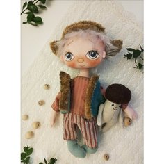 Интерьерная текстильная кукла ручной работы Блондин Ирина Люсьен
