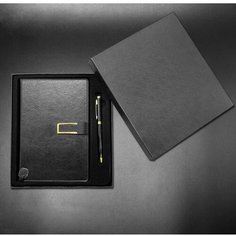 Ежедневник недатированный, обложка ПВХ, формат А5, 140 листов, клетка, с ручкой, подарочная коробка, микс Noname
