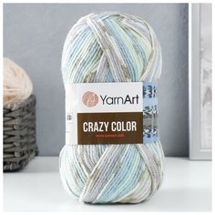Пряжа "Crazy color" 25% шерсть, 75% акрил 260м/100гр (179 ледяной-беж), 1шт Yarn Art