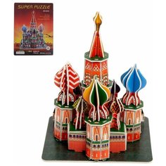 Конструктор 3D "Храм Василия Блаженного" 28,5x21 Pro Market