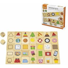 Пазл-головоломка Изучаем фигуры 35 деталей (дерево) Viga 44506