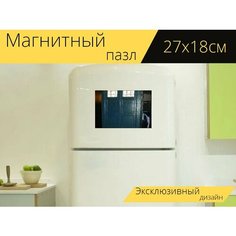 Магнитный пазл "Тардис, доктор кто, телевидение" на холодильник 27 x 18 см. Lots Prints
