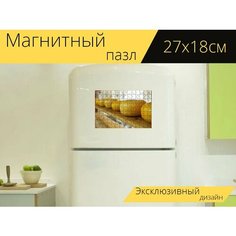Магнитный пазл "Сыр, колеса, колеса сыра" на холодильник 27 x 18 см. Lots Prints