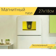 Магнитный пазл "Феррари, авто, машина" на холодильник 27 x 18 см. Lots Prints