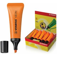 Текстовыделитель STABILO "Neon", оранжевый, линия 2-5 мм, 72/54