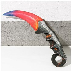 Сувенирное оружие нож керамбит «Рожден побеждать», длина 22 см Без бренда