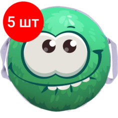 Комплект 5 штук, Ледянка круг Пушистик зеленый принт d=45 см Fani Sani/25, 80994