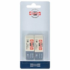 Набор ластиков 2 штуки Koh-I-Noor Sanpearl 6541/40, комбинированный, каучук, блистер