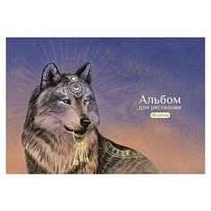 Альбом для рисования А4, 40 листов, "волк и ключи" Альфа Тренд