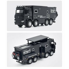 Машинка металлическая кемпер, дом на колесах Nomadison Pilot F RV 2022 Mercedes-Benz (XA3250B) (Цвет: Черный) Newao