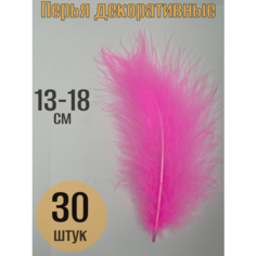 Перья декоративные для творчества, для рукоделия Ярко Розовые Rad Mart