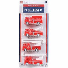 Игровой набор Машинки пожарные, 4 шт, инерционные AbToys SY713-12X