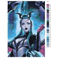 Картина по номерам Т221 "Эльфийская ведьма", 80x120 Brushes Paints