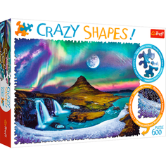 Пазл TREFL Crazy Shapes Северное сияние над Исландией, 600 деталей