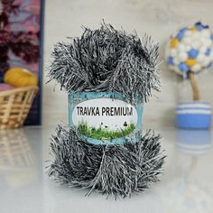 Пряжа JINA Травка премиум (JINA), чернобурка - 59, , , 100 г, м.