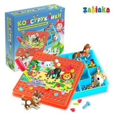 Конструктор винтовой Конструктики: Животные, 105 деталей Нет бренда