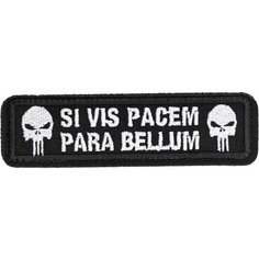 Нашивка, шеврон, патч (patch) на липучке Si vis pacem para bellum Хочешь мира - готовься к войне, размер 10,5*3 см Нет бренда