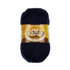 Пряжа Adelia "KATTY" 100% шерсть №18 т. джинсовый - 10 мотков по 50 г