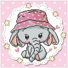 "Фрея" набор кристальная (алмазная) мозаика ALV-99 "Слоник Ксюша" 30 х 30 см Freya