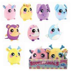 Squeezamals (Скуизамалс), Серия 2, фигурки животных, 20 см, 8 видов в ассортименте, 4 шт. в дисплее Beverly Hills Teddy Bear Company