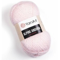 Пряжа для вязания YarnArt Alpine Angora 150гр 150м (20% шерсть, 80% акрил) (340 нежно-розовый), 3 мотка
