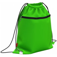 Мешок для обуви ErichKrause® с карманом на молнии 500х410мм Neon® Green
