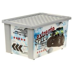 Ящик для хранения игрушек «Супер Трак», 57 л, на колёсах Plastic Centre