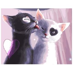 Картина по номерам 40x50 см Paintboy "Кошачья любовь" - PB-GX4086