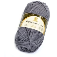 Пряжа для вязания камт Меринго объемная (20% меринос, 20% шерсть, 56% акрил, 4% лайкра) 4х150г/90м цв.169 серый Камтекс