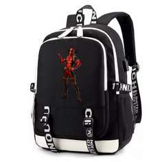 Рюкзак Дедпул (Deadpool) черный с USB-портом №3 Noname