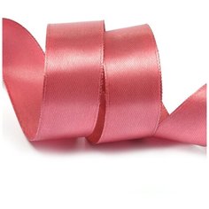 Лента атласная "Ideal", 1", 25 мм x 27,4 м, цвет: 4174 красно-розовый